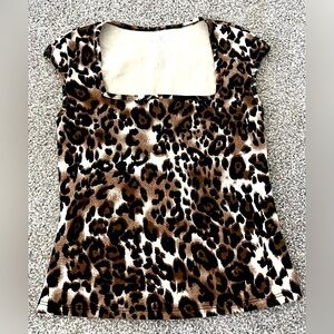 Madden NYC Leopard Print Women's Top Size XS